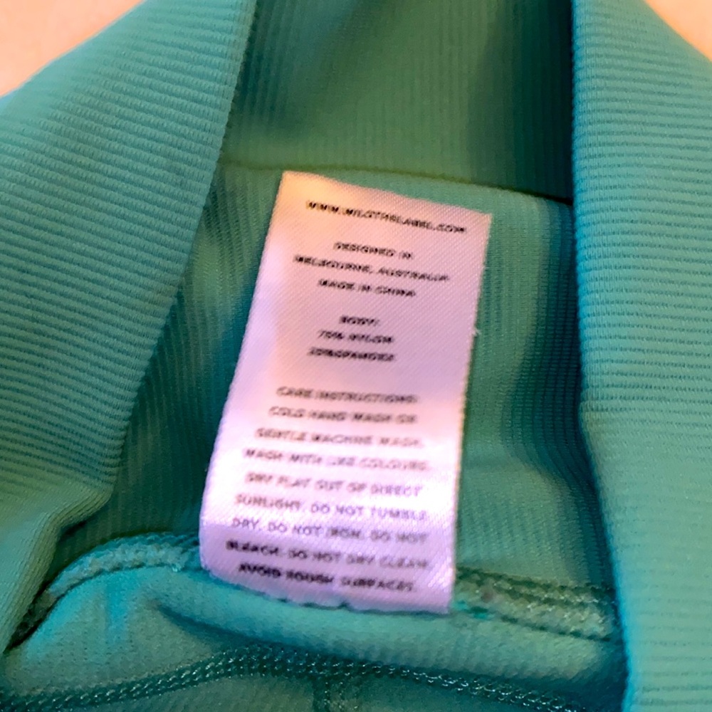 WILO the label sea green ribbed leggings size small - Picture 5 of 6